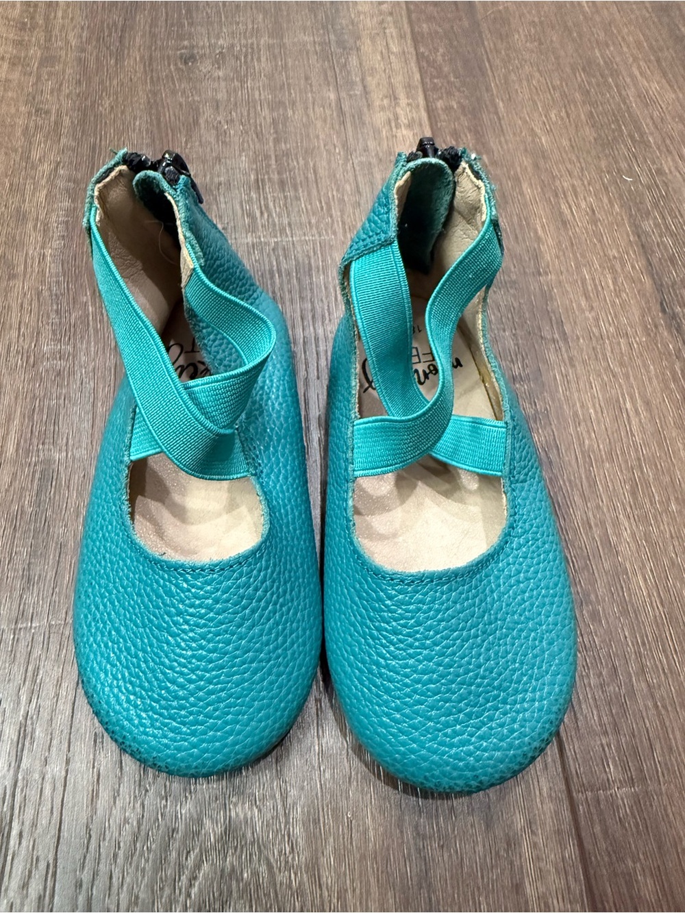 Monkey Feet Blue Green Teal Ballet Flats 18-24 month